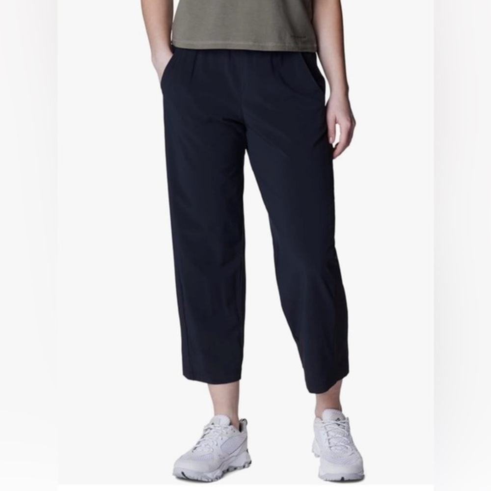 Columbia Black NWT and Gray NWOT Anytime Flex Capri Wide-Leg Pants Sz XL $85